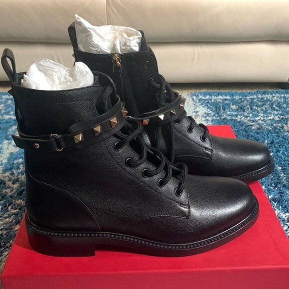 VALENTINO Rockstud Combat Boot - Picture 3 of 6